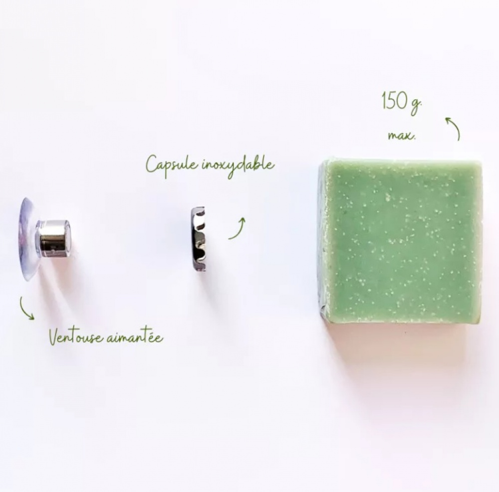 Soap Holder with suction cup, MINIMALISTE PORTE SAVON, Ø 3,5 cm, Silver in the group Storage / Bathroom storage at SmartaSaker.se (42065)