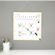 Magnetic whiteboard, MONTHLY PLANNER, 34 x H 34 cm, White