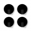 Magnet Hooks, Set of 4, Super strong SOLID, Ø 3,5 cm