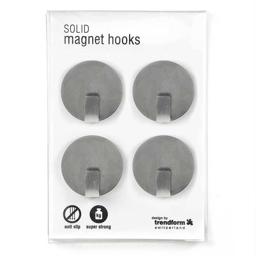Magnet Hooks, Set of 4, Super strong SOLID, Ø 3,5 cm in the group Storage / Magnets and adhesives / Magnetic Hooks at SmartaSaker.se (42070)