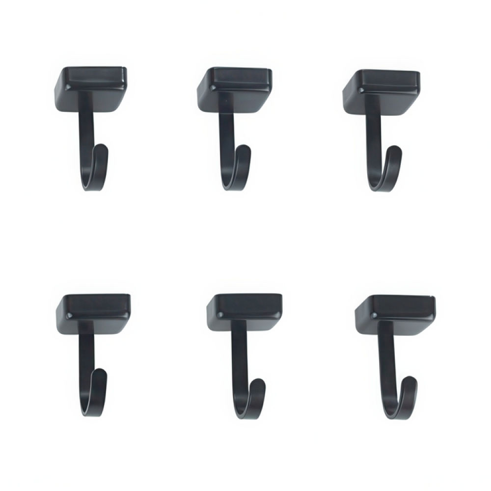 Magnetic under the shelf hooks , Set of 6, JET, 2 x 2 x H3,9 cm, Black in the group Storage / Magnets and adhesives / Magnetic Hooks at SmartaSaker.se (42071)