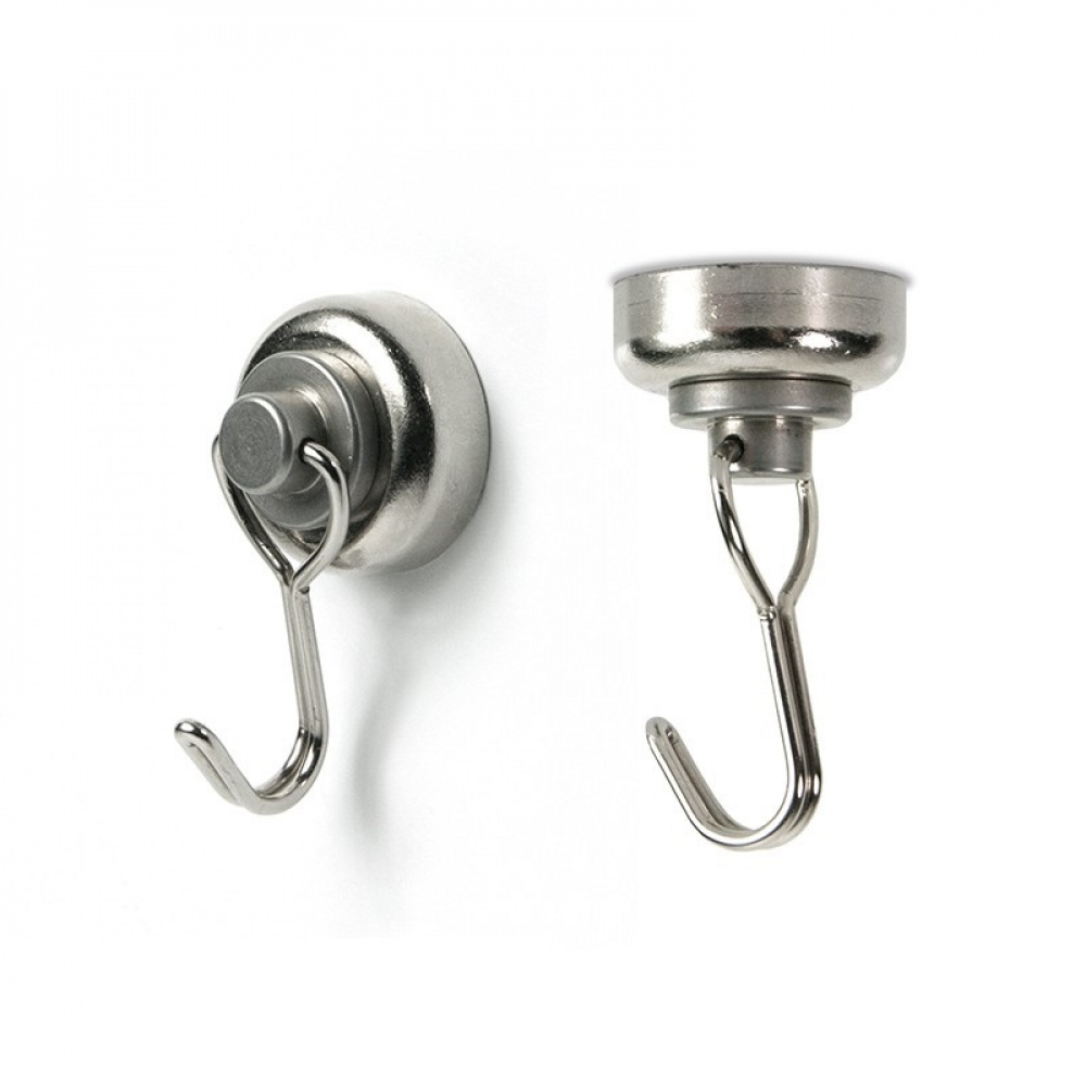 Magnetic swivel hook, Set of 2, TWISTER, Ø 2,5 cm x 4,2 cm, Stainless steel in the group Storage / Magnets and adhesives / Magnetic Hooks at SmartaSaker.se (42074)