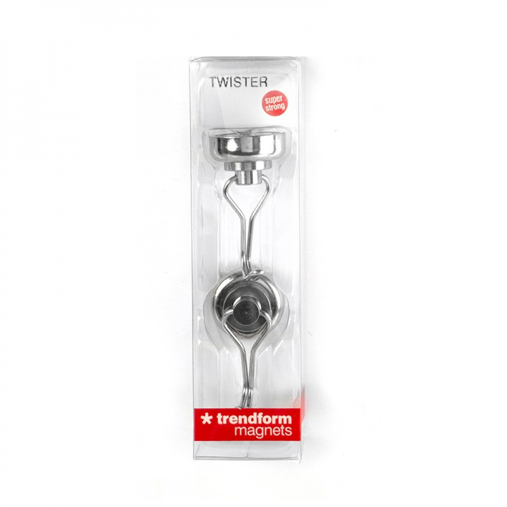 Magnetic swivel hook, Set of 2, TWISTER, Ø 2,5 cm x 4,2 cm, Stainless steel in the group Storage / Magnets and adhesives / Magnetic Hooks at SmartaSaker.se (42074)