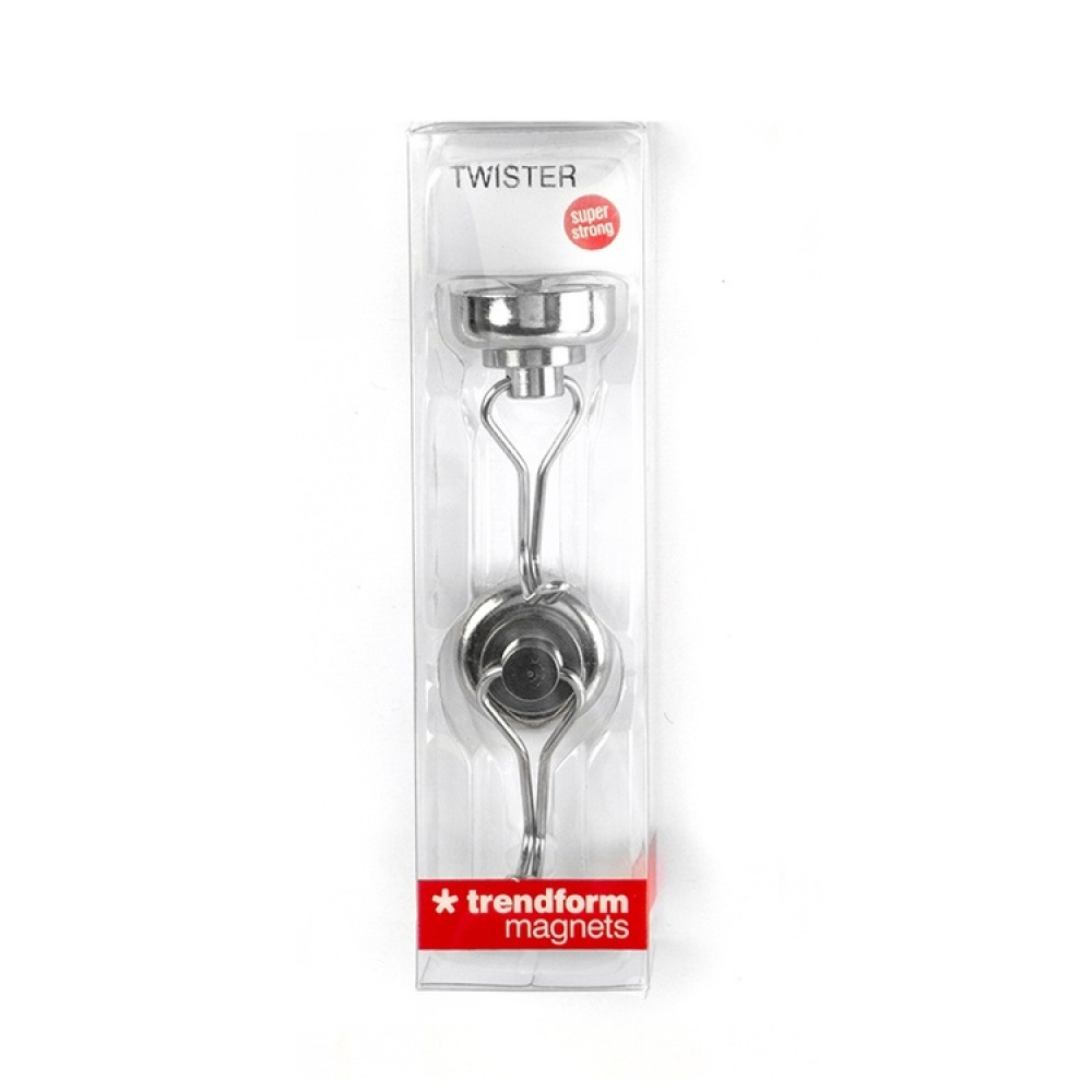 Magnetic swivel hook, Set of 2, TWISTER, Ø 2,5 cm x 4,2 cm, Stainless steel in the group Storage / Magnets and adhesives / Magnetic Hooks at SmartaSaker.se (42074)