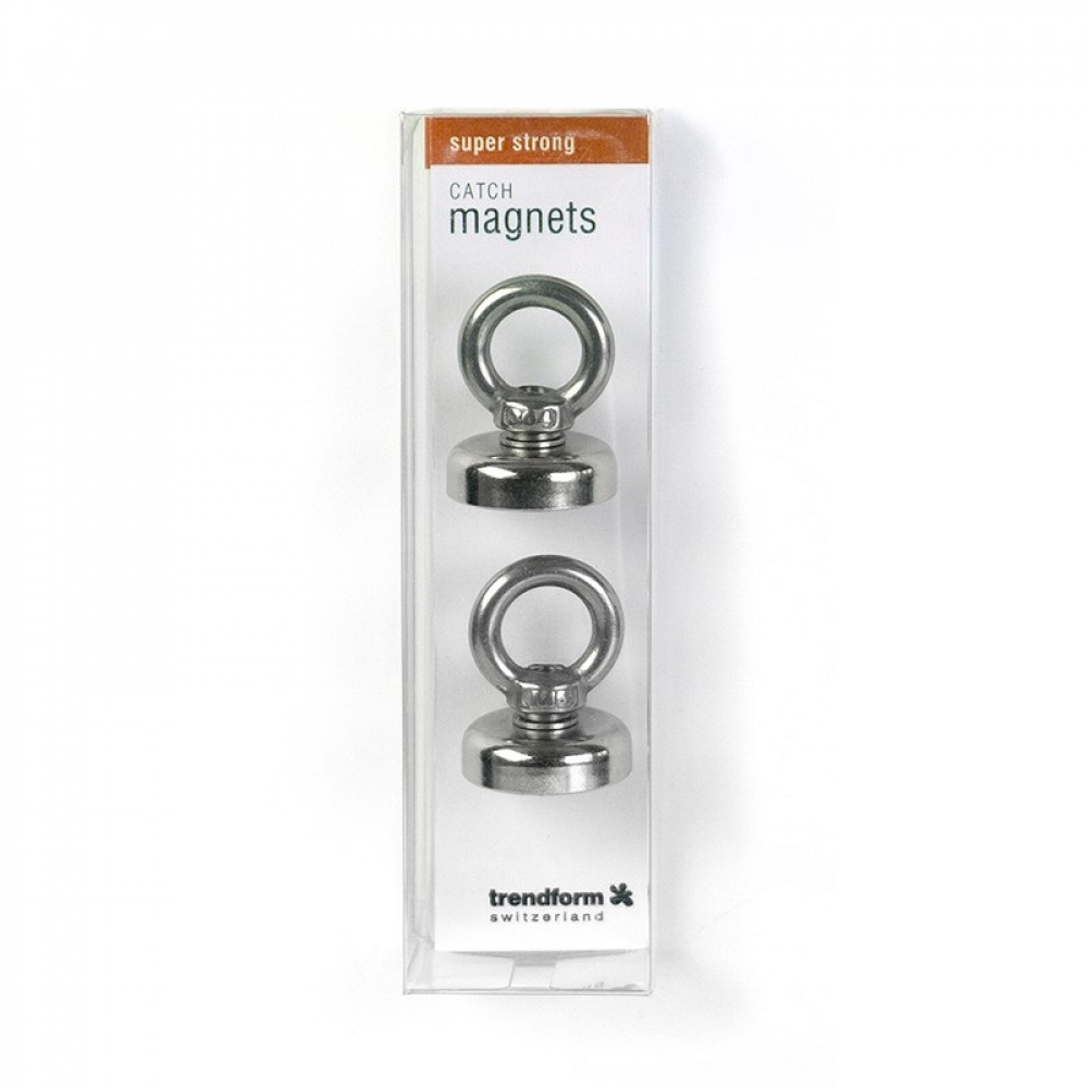 Magnetic rings, CATCH, set of 2, stainless steel in the group Storage / Magnets and adhesives / Strong magnets at SmartaSaker.se (42077)