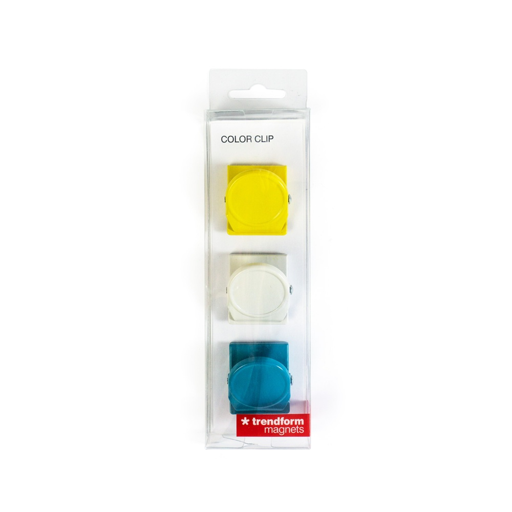 Magnetic clips, Set of 3, COLOR CLIP, 3 x 2,3 x H 3,5 cm, Mix in the group Storage / Magnets and adhesives / Magnetic storage at SmartaSaker.se (42079)