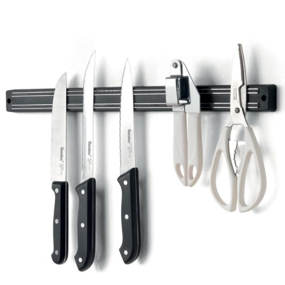 Magnetic strip for Knives, MAGNETIC BAR, 33cm, Black / Silver in the group Storage / Kitchen storage at SmartaSaker.se (42086)