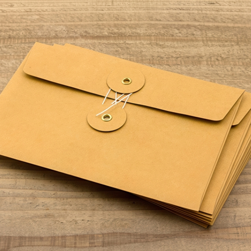 Envelopes with string, Set of 8, TRAVELER\'S COMPANY KRAFT, 17 x H 11,5 orange in the group Storage / Office supplies at SmartaSaker.se (42096)