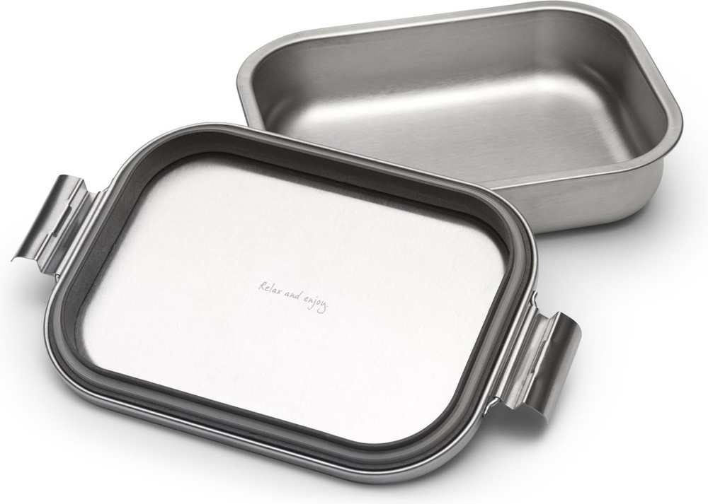Food box in Steel, 1,1 L, BRABANTIA MAKE & TAKE MEDIUM LUNCH BOX, 14,4 x 20,6 x H 5,8 cm, Silver in the group Storage / Kitchen storage / Food containers / Metal at SmartaSaker.se (42109)
