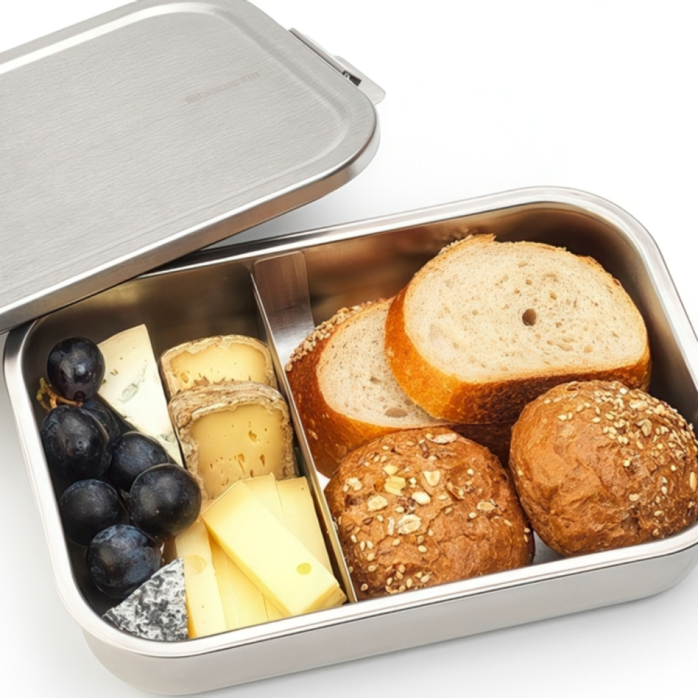 Food box in Steel, 2 L, BRABANTIA MAKE & TAKE LARGE LUNCH BOX , 17,4 x 26,1 x H 6,3 cm, Silver in the group Storage / Kitchen storage / Food containers / SmartStore food containers at SmartaSaker.se (42110)