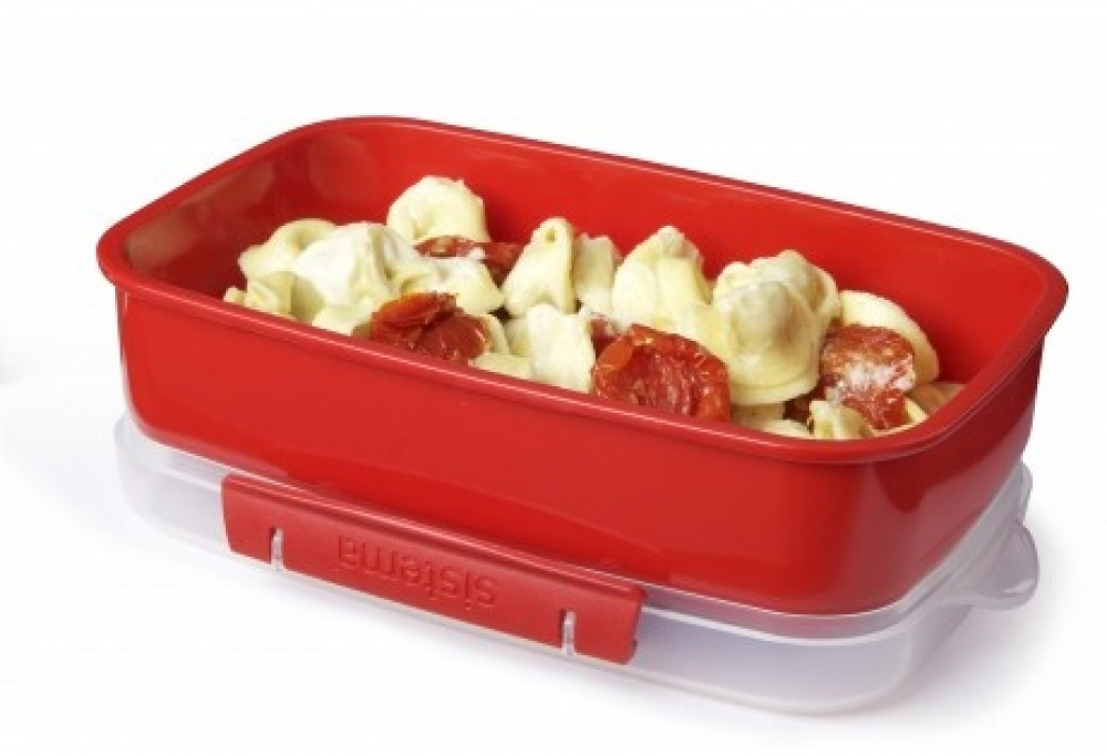 Lunch box, MICROWAVE RECTANGULAR LARGE, 23 x 15 x H 8 cm, Red in the group Storage / Kitchen storage / Food containers / Plastic at SmartaSaker.se (42111)