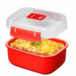 Lunch box, MICROWAVE RECTANGULAR SMALL, 14,5 x 11 x H 8 cm, Red Lunch box, MICROWAVE RECTANGULAR SMALL, 14,5 x 11 x H 8 cm, Red