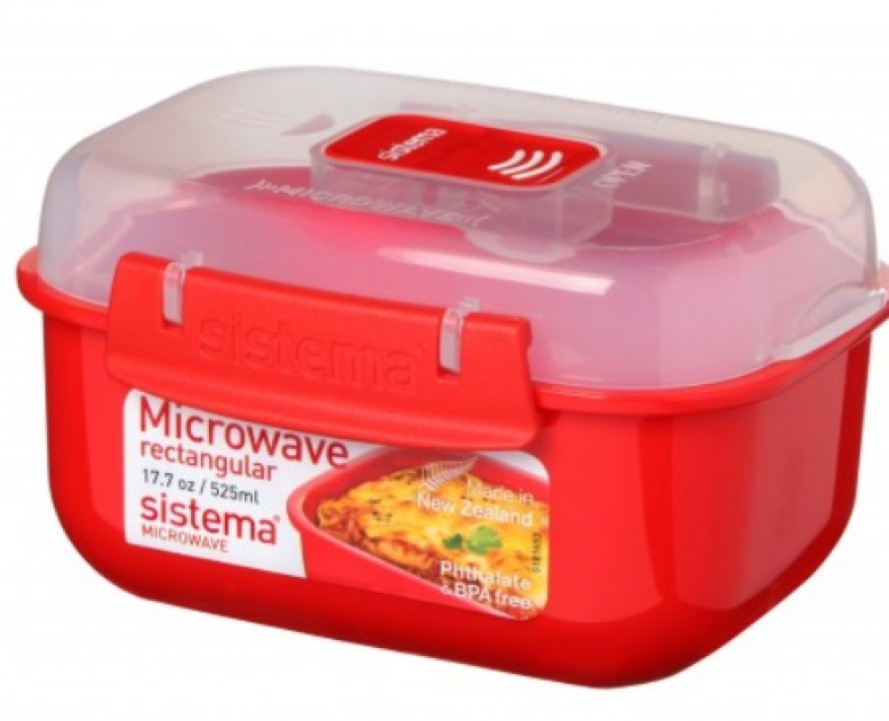 Lunch box, MICROWAVE RECTANGULAR SMALL, 14,5 x 11 x H 8 cm, Red in the group Storage / Kitchen storage / Food containers / Plastic at SmartaSaker.se (42112)