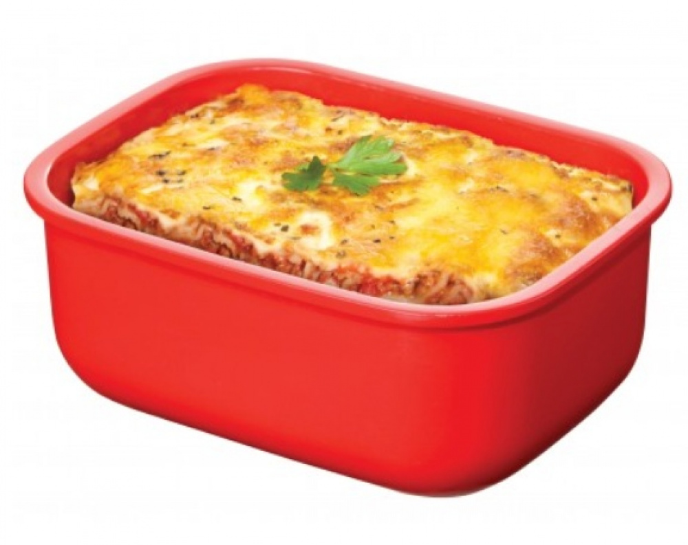 Lunch box, MICROWAVE RECTANGULAR SMALL, 14,5 x 11 x H 8 cm, Red in the group Storage / Kitchen storage / Food containers / Plastic at SmartaSaker.se (42112)