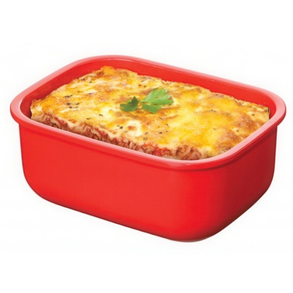 Lunch box, MICROWAVE RECTANGULAR SMALL, 14,5 x 11 x H 8 cm, Red in the group Storage / Kitchen storage / Food containers / Plastic lunch boxes at SmartaSaker.se (42112)