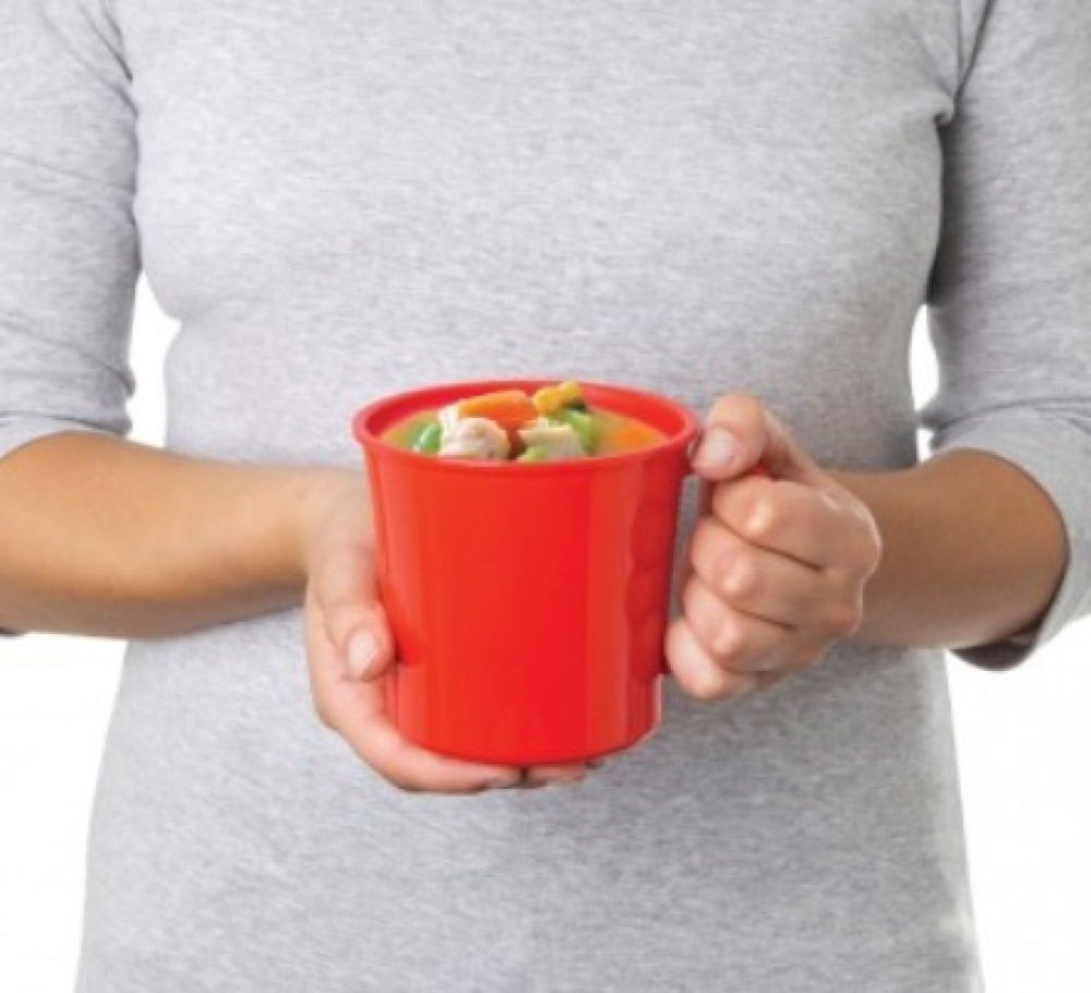 Soup Mug, 66,ml. MICROWAVE , 14 x 11 x H 12 cm, Red in the group Storage / Kitchen storage / Food containers / Plastic at SmartaSaker.se (42116)