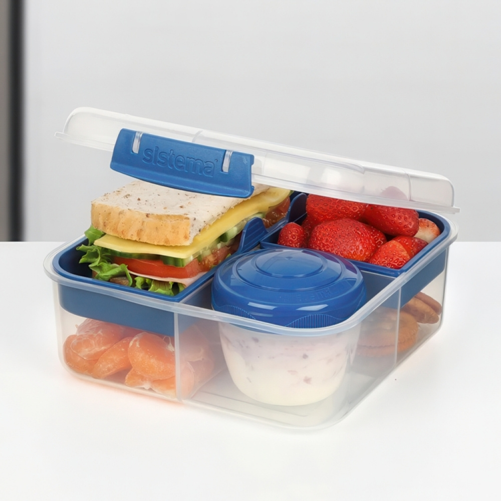 Lunch box with compartments, 1,25 L, SISTEMA BENTO CUBE TO GO in the group Storage / Kitchen storage / Food containers / Lunch boxes and Bento at SmartaSaker.se (42122)