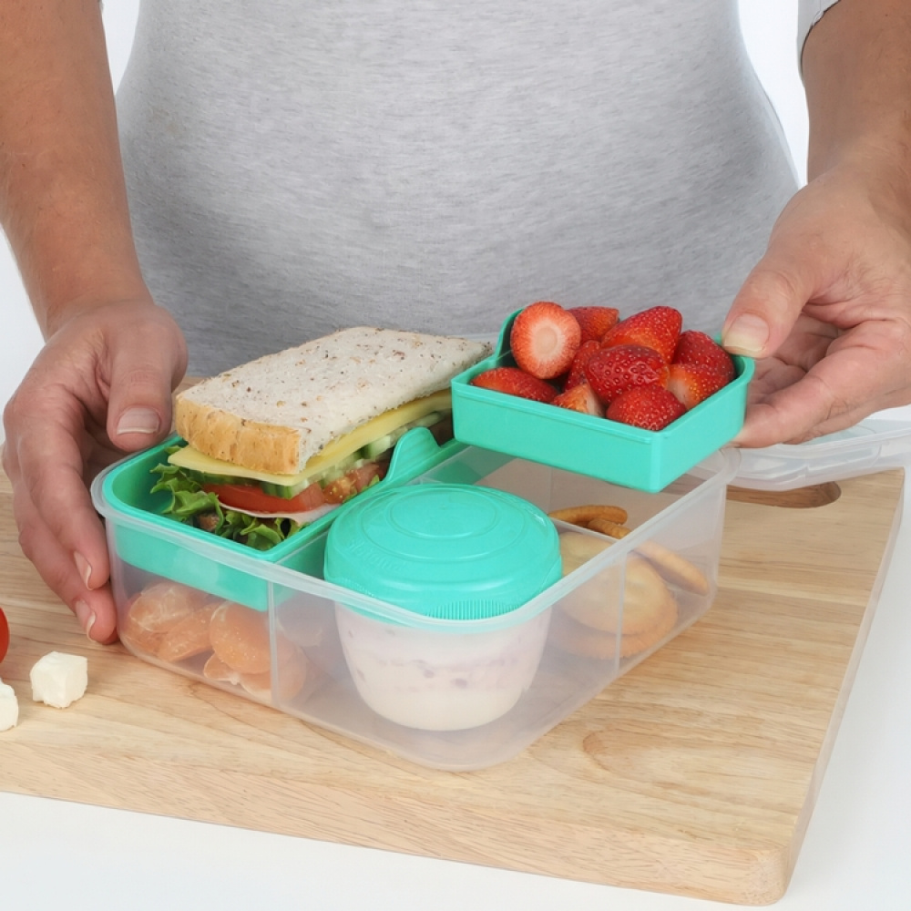 Lunch box with compartments, 1,25 L, SISTEMA BENTO CUBE TO GO in the group Storage / Kitchen storage / Food containers / Lunch boxes and Bento at SmartaSaker.se (42122)