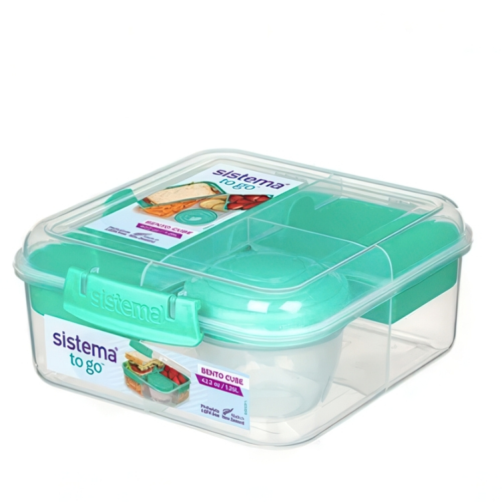 Lunch box with compartments, 1,25 L, SISTEMA BENTO CUBE TO GO in the group Storage / Kitchen storage / Food containers / Lunch boxes and Bento at SmartaSaker.se (42122)