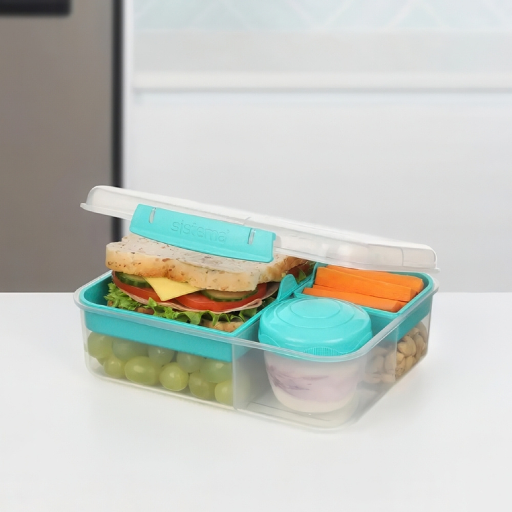 Lunch box with compartments, 1,65 L, SISTEMA BENTO TO GO in the group Storage / Kitchen storage / Food containers / Lunch boxes and Bento at SmartaSaker.se (42124)