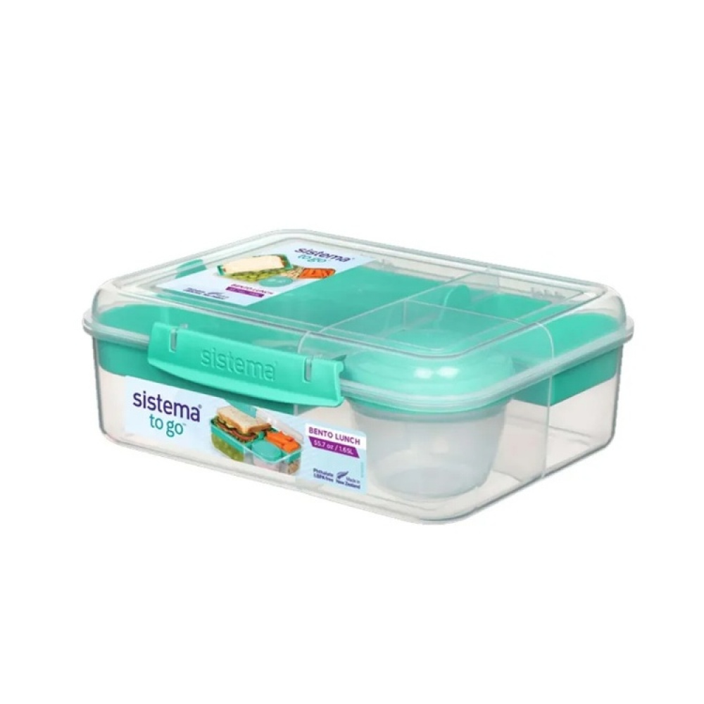 Lunch box with compartments, 1,65 L, SISTEMA BENTO TO GO in the group Storage / Kitchen storage / Food containers / Lunch boxes and Bento at SmartaSaker.se (42124)