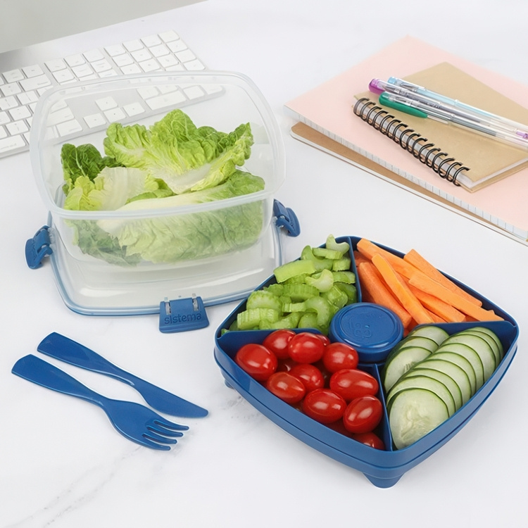 Lunch box, 1.63 L, SALAD TO GO MAX in the group Storage / Kitchen storage / Food containers / SmartStore food containers at SmartaSaker.se (42126)