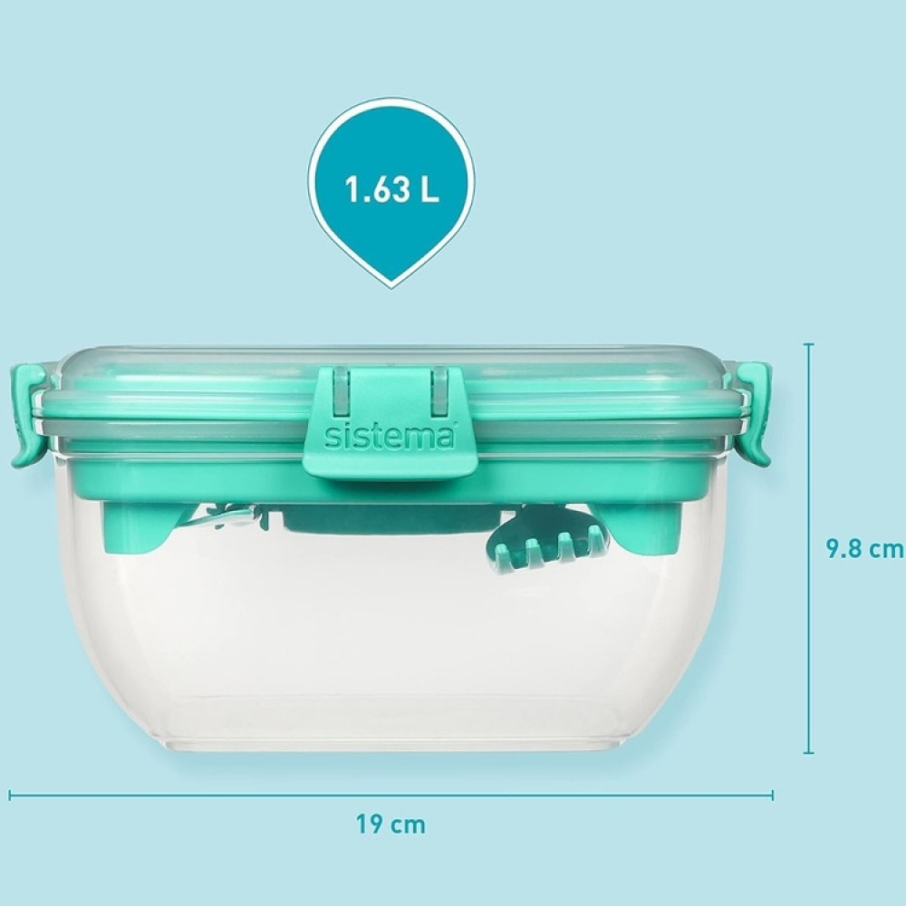 Lunch box, 1.63 L, SALAD TO GO MAX in the group Storage / Kitchen storage / Food containers / SmartStore food containers at SmartaSaker.se (42126)