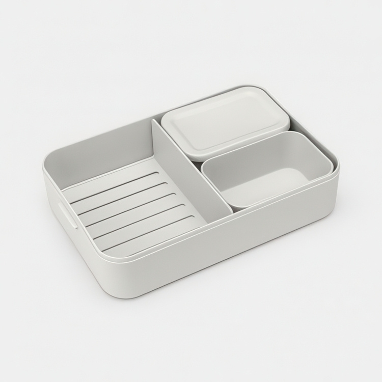 Food storage, 2 L, BRABANTIA MAKE & TAKE LARGE BENTO BOX , 25,5 x 16,7 x H 6,2 cm in the group Storage / Kitchen storage / Food containers / SmartStore food containers at SmartaSaker.se (42127)