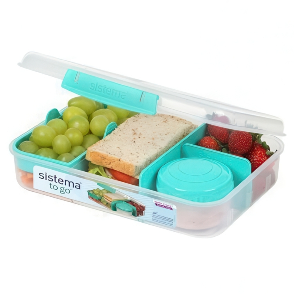 Lunch box with compartments, 1,48 Liter, SISTEMA BENTO CREATE in the group Storage / Kitchen storage / Food containers / Lunch boxes and Bento at SmartaSaker.se (42129)