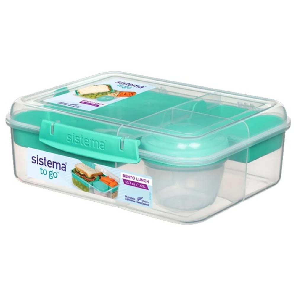 Lunch box with compartments, 1,48 Liter, SISTEMA BENTO CREATE in the group Storage / Kitchen storage / Food containers / Lunch boxes and Bento at SmartaSaker.se (42129)