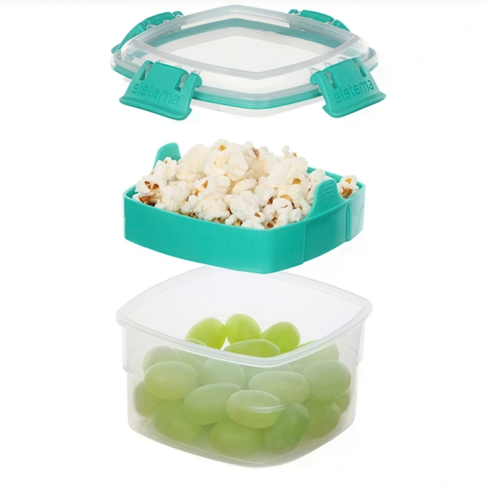 Lunch box divided into compartments, 400 ml, SNACK TO GO in the group Storage / Kitchen storage / Food containers / SmartStore food containers at SmartaSaker.se (42132)