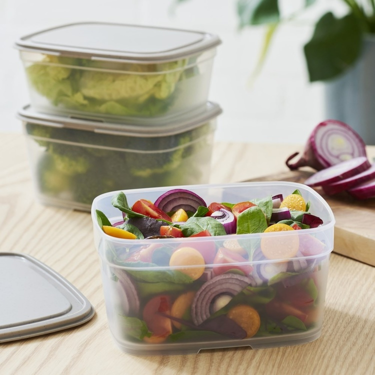 Food storage, 1 L, SMARTSTORE SUSTAIN, Transparent / Earl grey in the group Storage / Kitchen storage / Food containers / Plastic lunch boxes at SmartaSaker.se (42135)