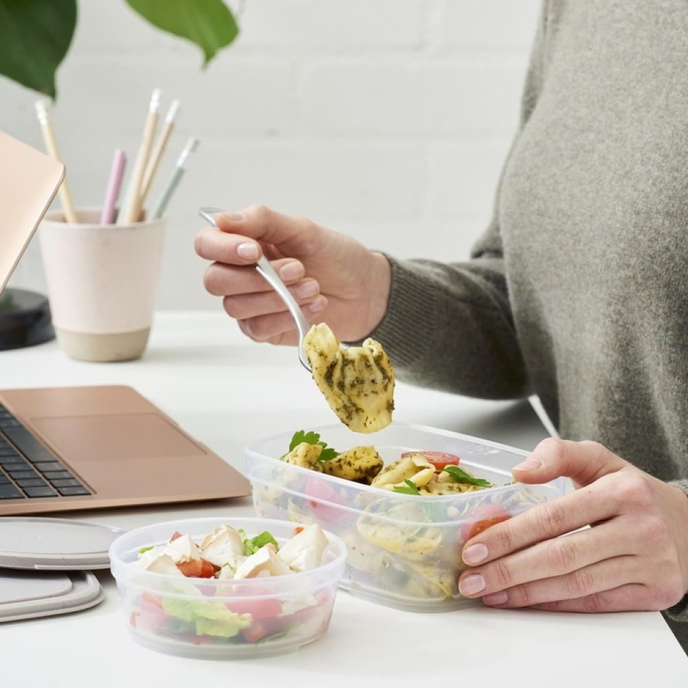 Food storage, Round, 0,3 L, SMARTSTORE SUSTAIN, Transparent /Earl grey in the group Storage / Kitchen storage / Food containers / Plastic lunch boxes at SmartaSaker.se (42137)