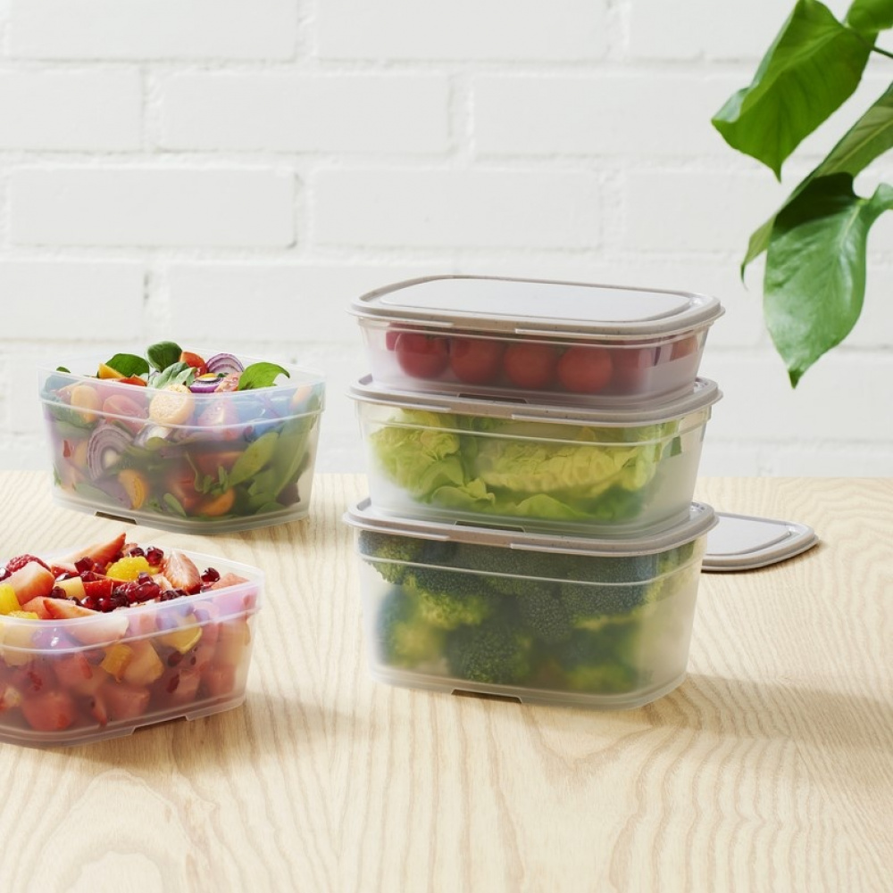 Food storage, 0 ,5 L, SMARTSTORE SUSTAIN, Transparent / Earl grey in the group Storage / Kitchen storage / Food containers / Plastic at SmartaSaker.se (42140)