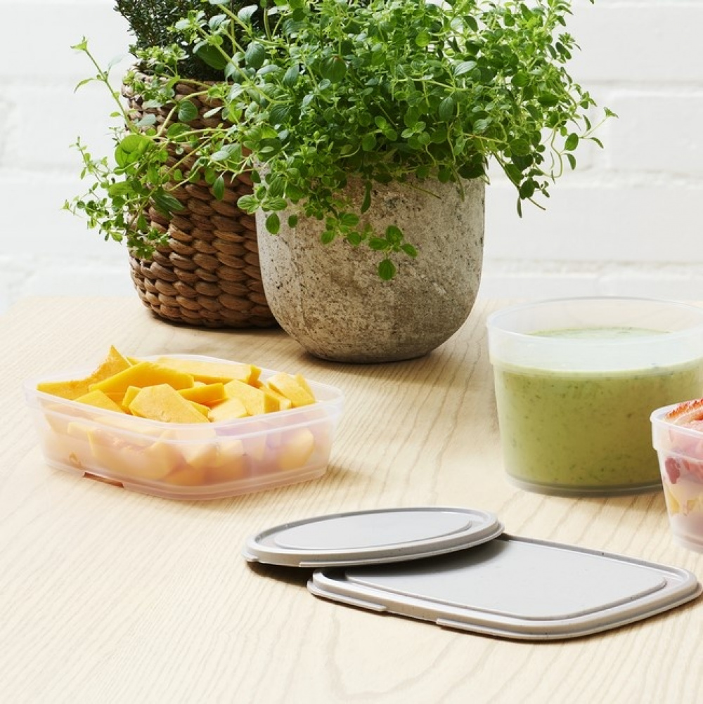 Food storage, 0 ,5 L, SMARTSTORE SUSTAIN, Transparent / Earl grey in the group Storage / Kitchen storage / Food containers / Plastic at SmartaSaker.se (42140)