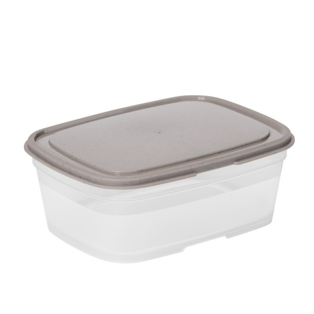 Food storage, 0,8 L, SMARTSTORE SUSTAIN, Transparent / Earl grey in the group Storage / Kitchen storage / Food containers / Plastic lunch boxes at SmartaSaker.se (42143)