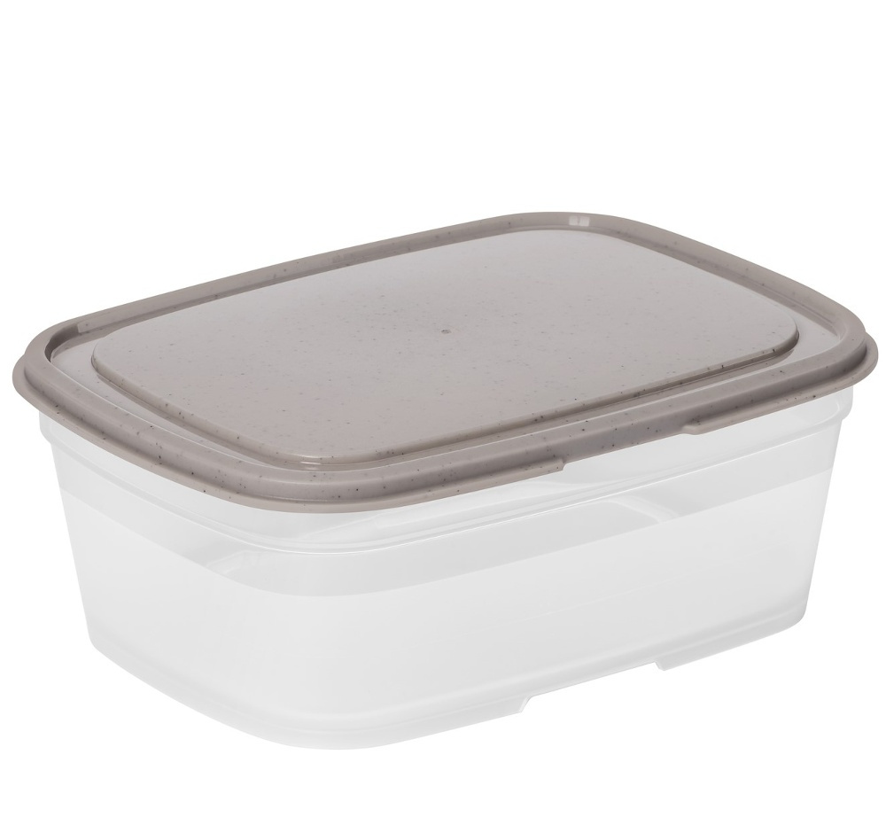 Food storage, 0,8 L, SMARTSTORE SUSTAIN, Transparent / Earl grey in the group Storage / Kitchen storage / Food containers / Plastic at SmartaSaker.se (42143)