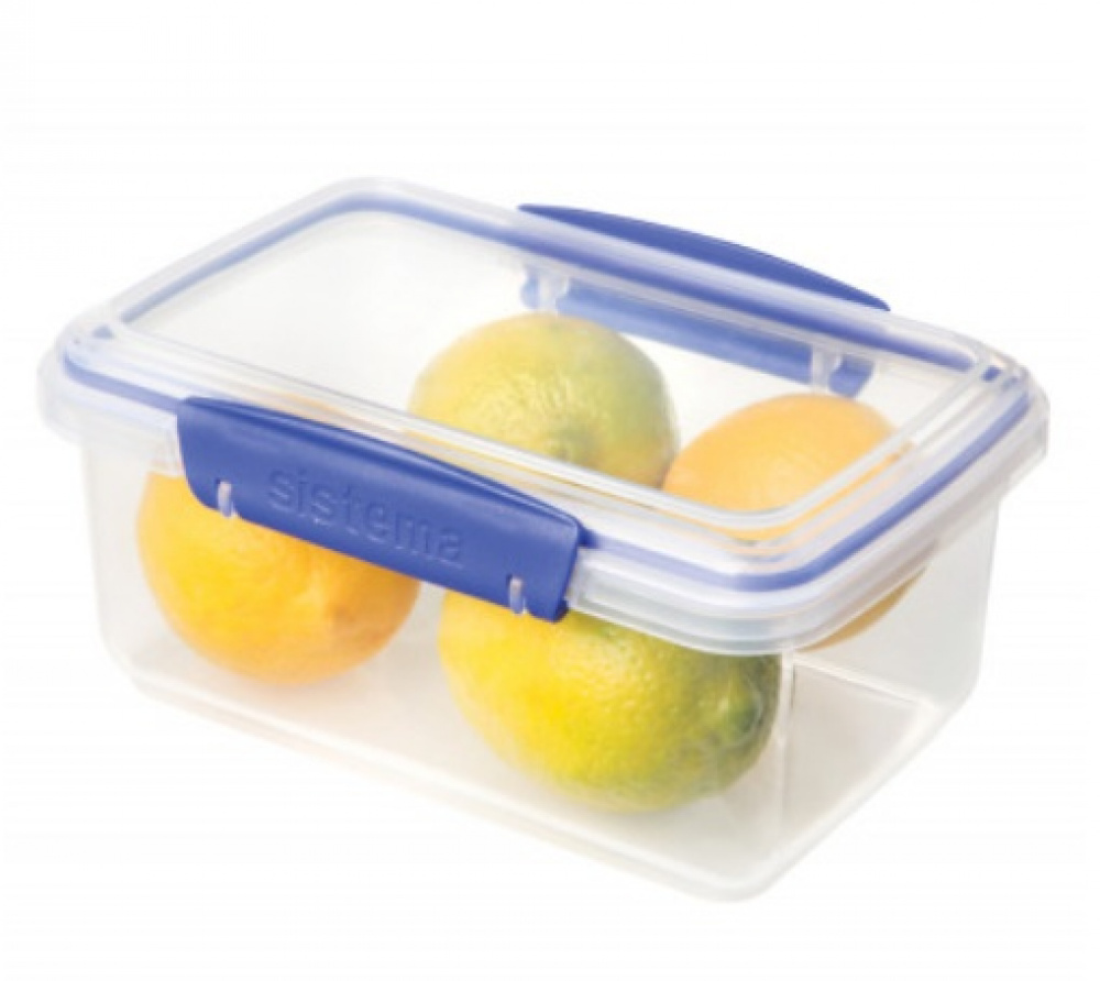 Lunch box,1 L, KLIP-IT, 17,5 x 12 x H 8 cm, Clear / White in the group Storage / Kitchen storage / Food containers / Plastic at SmartaSaker.se (42145)
