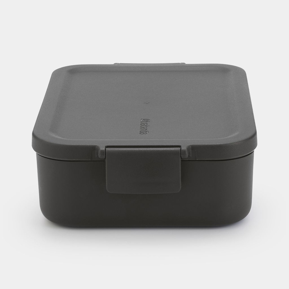 Food storage, 1,1 L, BRABANTIA MAKE & TAKE MEDIUM LUNCH BOX , 20 x 13,5 x H 5,5 cm, Dark grey in the group Storage / Kitchen storage / Food containers / Plastic at SmartaSaker.se (42149)
