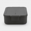 Food storage, 1,1 L, BRABANTIA MAKE & TAKE MEDIUM LUNCH BOX , 20 x 13,5 x H 5,5 cm, Dark grey Food storage, 1,1 L, BRABANTIA MAKE & TAKE MEDIUM LUNCH BOX , 20 x 13,5 x H 5,5 cm, Dark grey