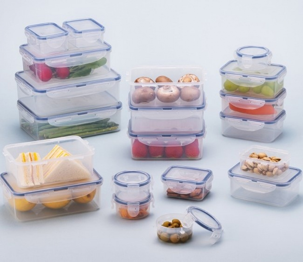 Food Box, 1,1 L, LOCK & LOCK, 18 x 13 x H 9 cm, Clear / Blue in the group Storage / Kitchen storage / Food containers / Plastic at SmartaSaker.se (42152)
