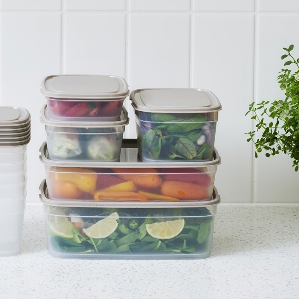 Food storage, 2,2 L, SMARTSTORE SUSTAIN, Transparent / Earl grey in the group Storage / Kitchen storage / Food containers / Plastic lunch boxes at SmartaSaker.se (42158)
