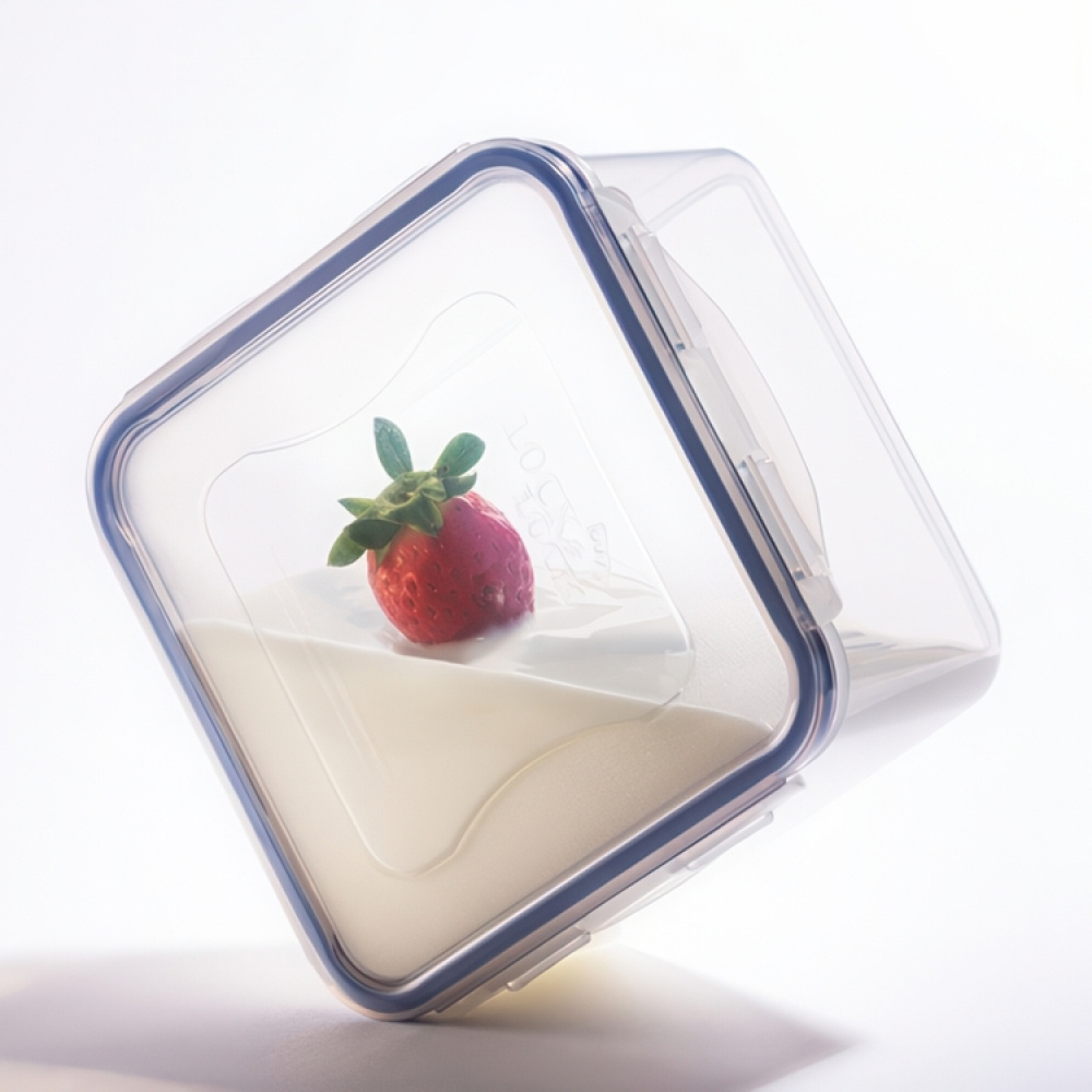 Food Box, 850 ml, LOCK & LOCK, 13,7 x 10,4 x 12 cm, Clear / Blue in the group Storage / Kitchen storage / Food containers / Plastic lunch boxes at SmartaSaker.se (42162)