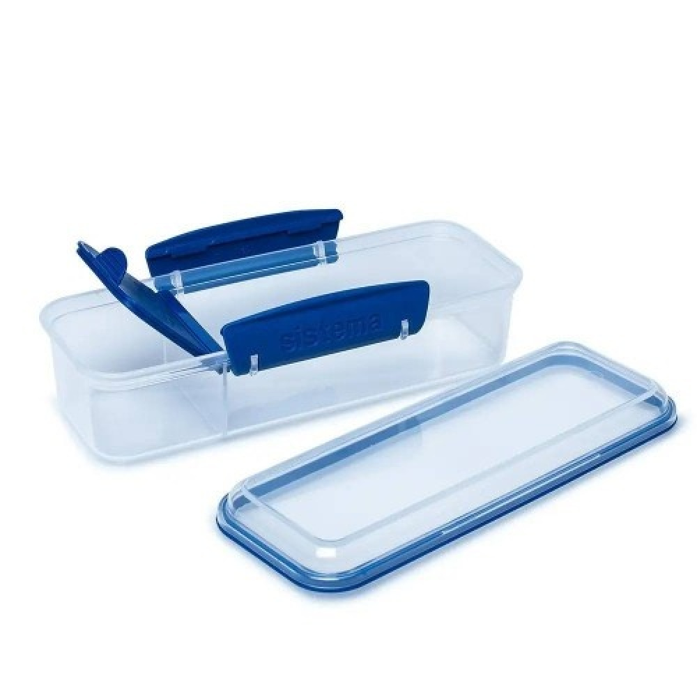 Lunch box with compartment, 410 ml, SNACK ATTACK TO GO, 19 x 8 x H 6 cm, Mint Teal in the group Storage / Kitchen storage / Food containers / SmartStore food containers at SmartaSaker.se (42163)