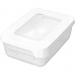 Lunch box, 0.3 L, SMARTSTORE SNACK, 12,5 x 9,5 x H4,5 cm, Clear / White Lunch box, 0.3 L, SMARTSTORE SNACK, 12,5 x 9,5 x H4,5 cm, Clear / White
