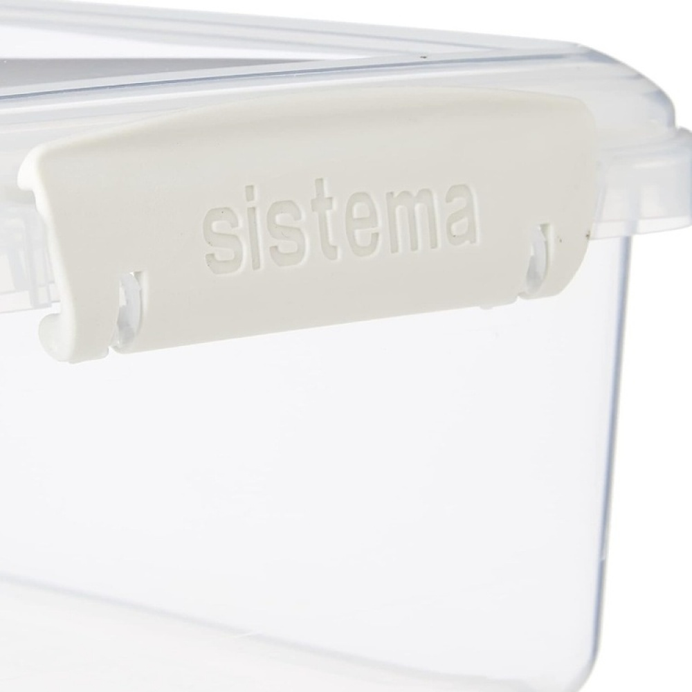 Lunch box, small, 400 ML, SISTEMA KLIP-IT, Transparent / White in the group Storage / Kitchen storage / Food containers / Plastic lunch boxes at SmartaSaker.se (42169)