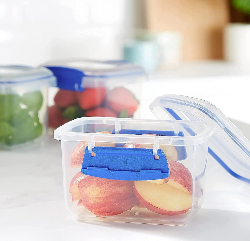 Lunch box, small, 400 ML, SISTEMA KLIP-IT, Transparent / White in the group Storage / Kitchen storage / Food containers / Plastic at SmartaSaker.se (42169)