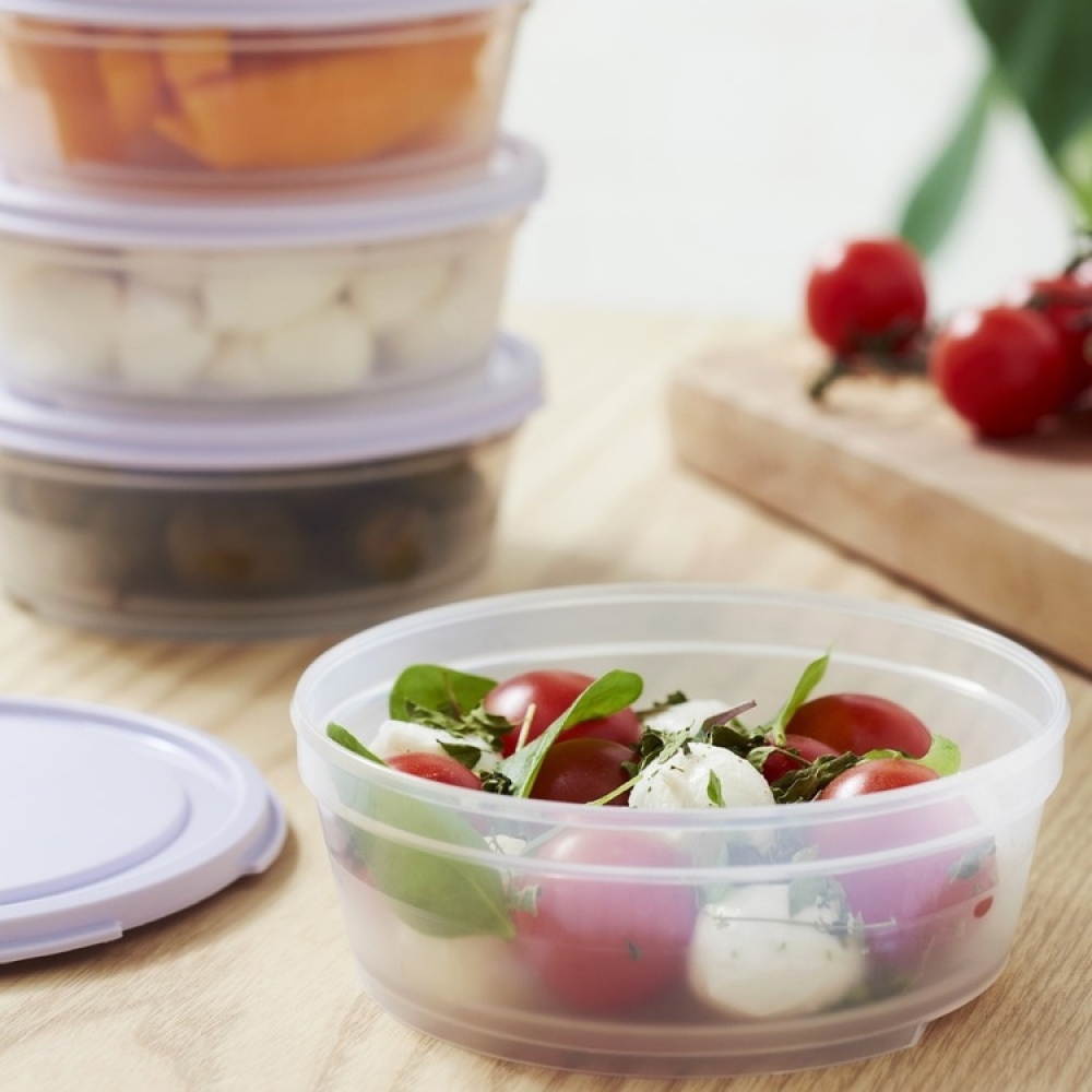 Food storage Round, 0,3 L, SMARTSTORE FRESH, Transparent / Purple in the group Storage / Kitchen storage / Food containers / Plastic lunch boxes at SmartaSaker.se (42174)