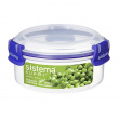 Container, Round, 0,3 L, KLIP IT PLUS, Ø 11,5 x H 5,8 cm, Clear / Blue Container, Round, 0,3 L, KLIP IT PLUS, Ø 11,5 x H 5,8 cm, Clear / Blue