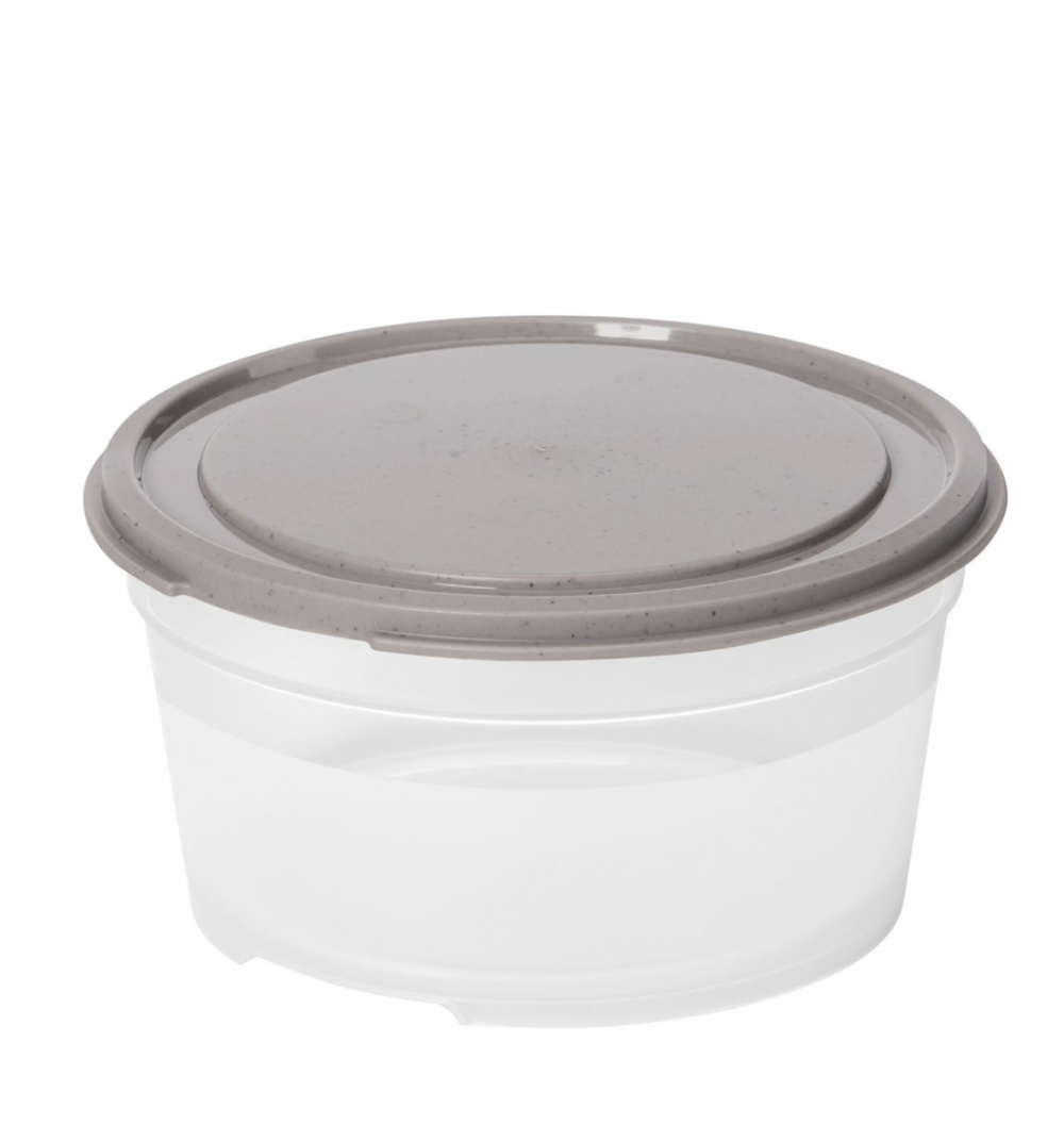 Food storage, Round, 0,45 L, SMARTSTORE SUSTAIN, Transparent / Earl grey in the group Storage / Kitchen storage / Food containers / Plastic at SmartaSaker.se (42176)